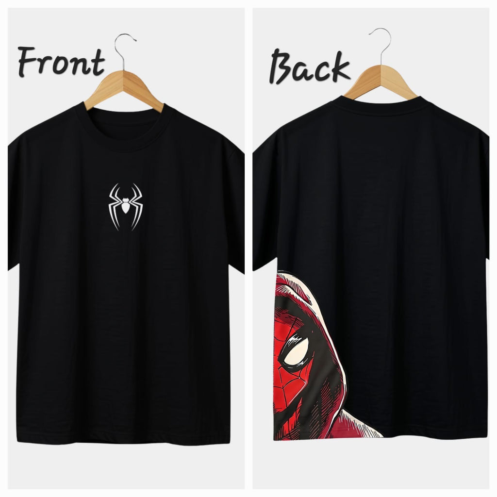 Fancy Spider back view man Black T-shirt