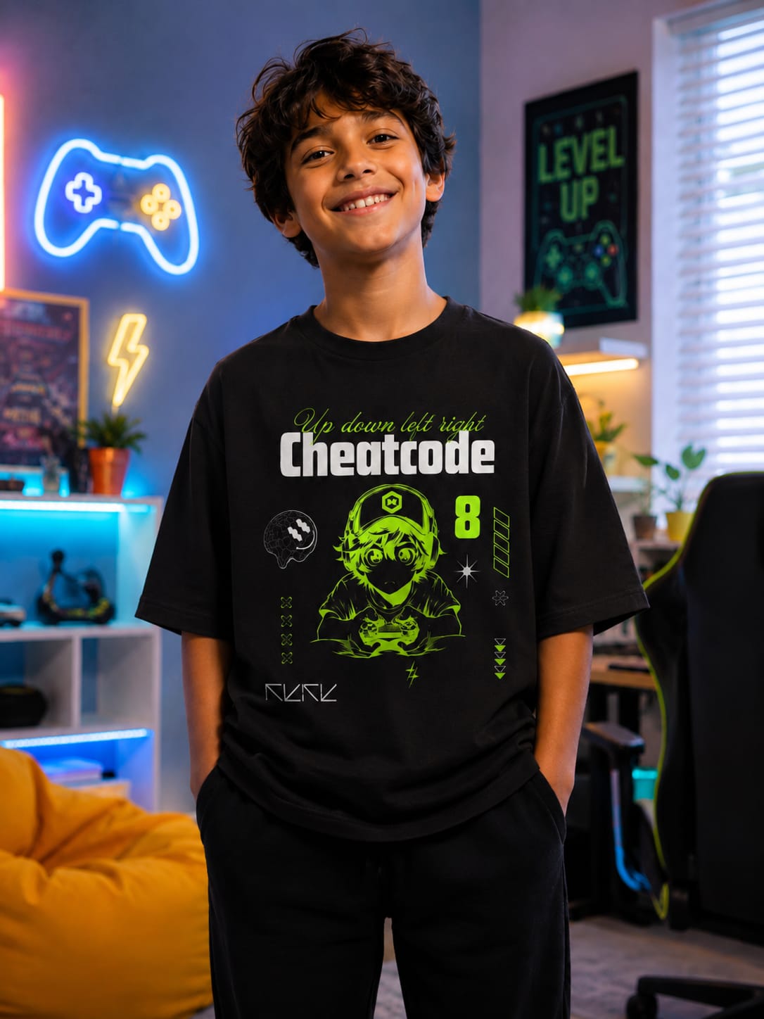Cheat code Over sized    T-shirt