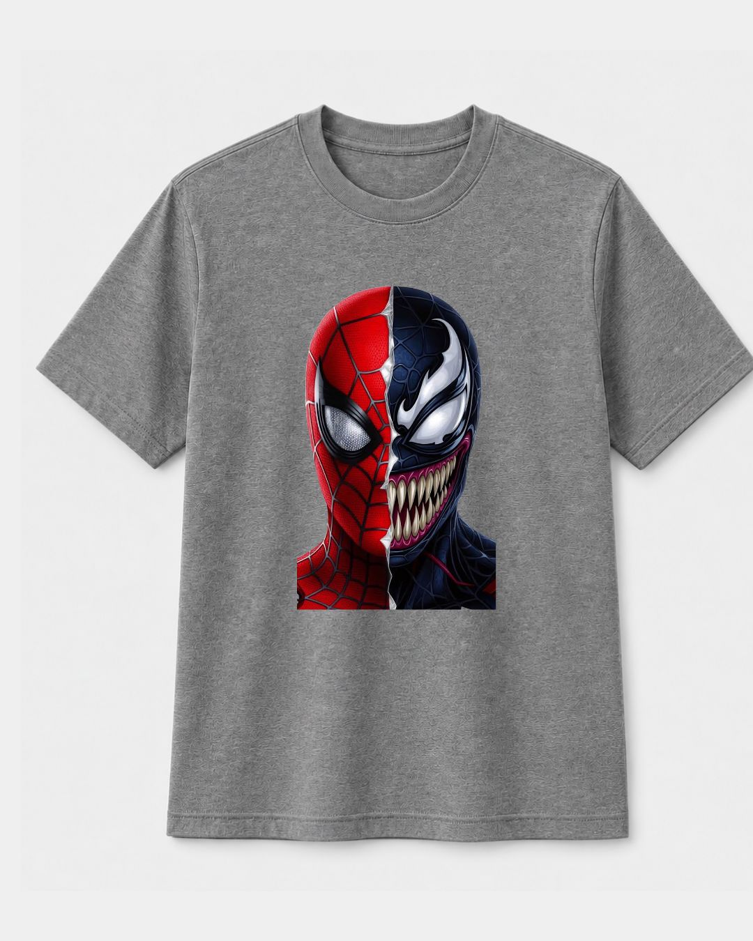 Spider vs Venom Spider man Grey T-shirt