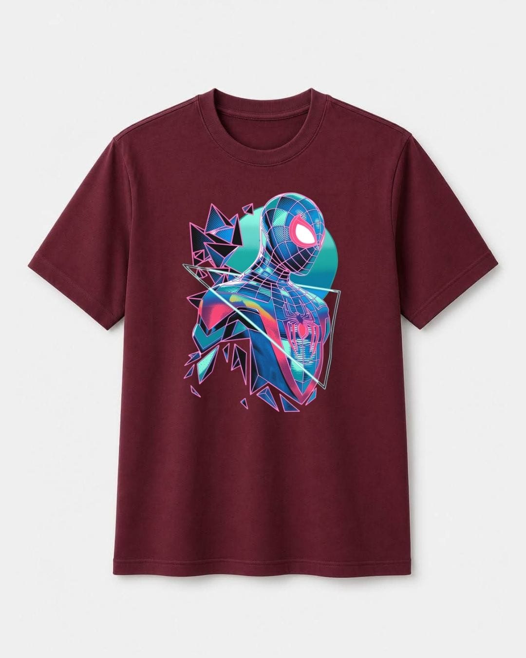 Glitch Spider man Grey T-shirt
